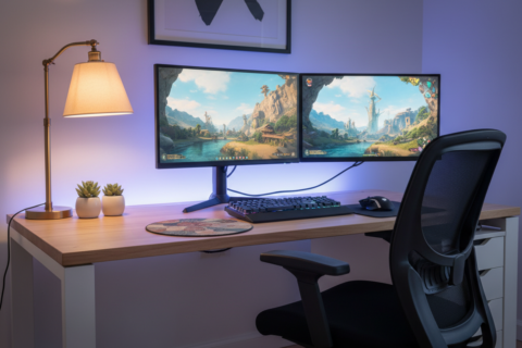 budget gaming desk makeover