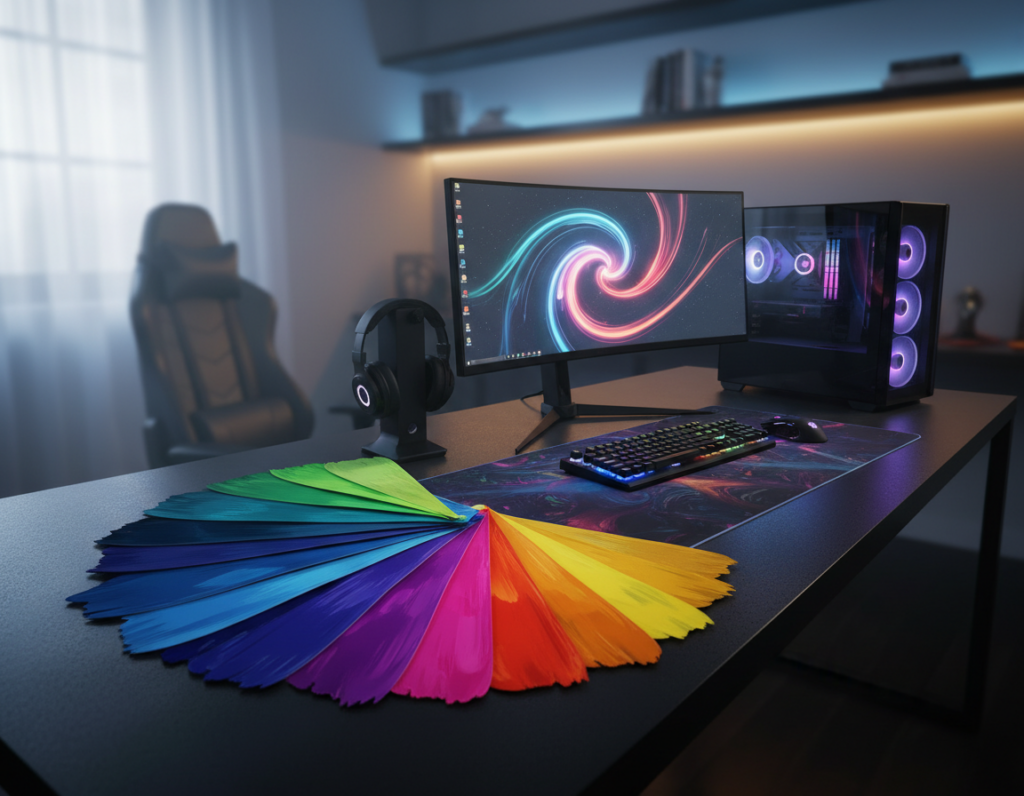Color Palette Ideas That Make Gaming Desks Look More Cohesive